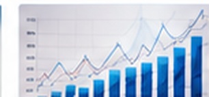 Charts and trend lines illustrating data visualization.